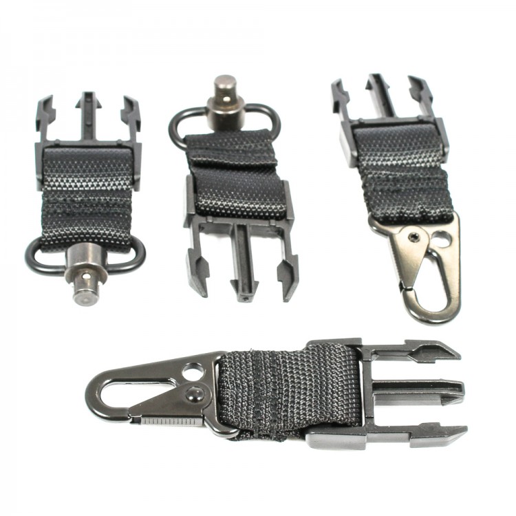 AR15 Dual & Single Point MultiMission Sling 2 HK Style Hooks & 2 QD 62"