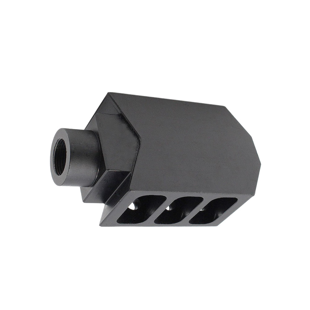 AR-15 Barrett Style Muzzle Brake with Jam Nut (MADE IN USA)-img-2