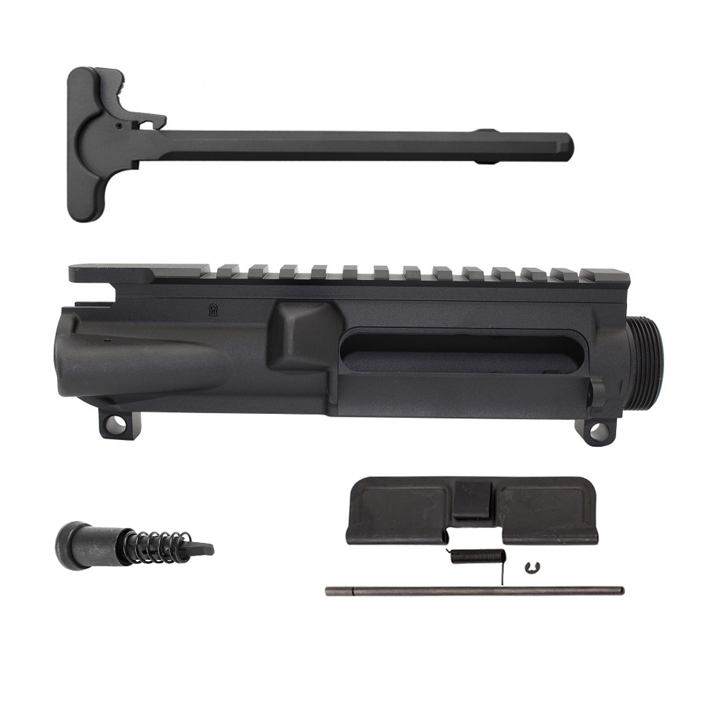 AR-15 Flat-Top Upper Receiver Kit - Made in U.S.A. - Incl. Ejection Port Kit, Forward Assist, & Charging Handle-Unassembly