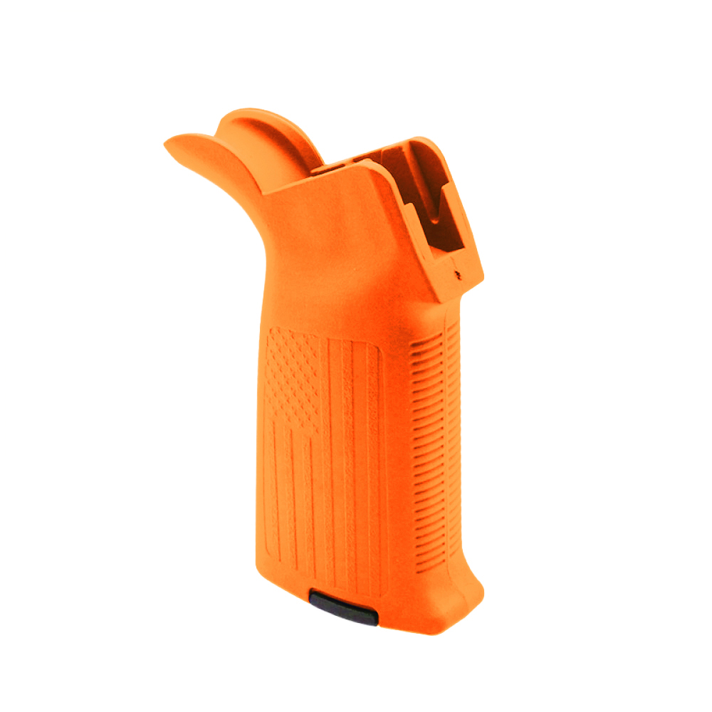 AR-15/10 A2 Style Pistol Grip with USA FLAG PATTERN- Cerakote Hunter Orange