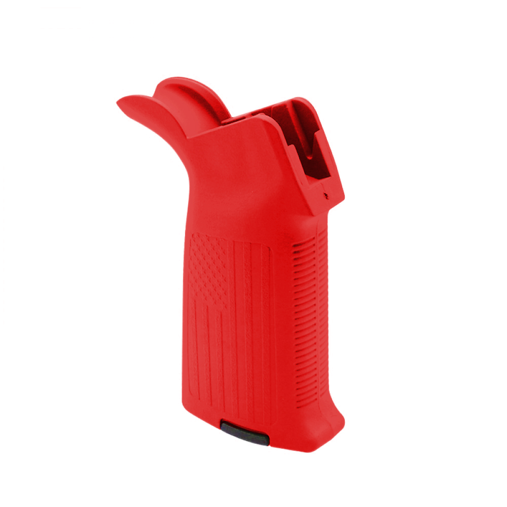 AR-15/10 A2 Style Pistol Grip with USA FLAG PATTERN- Cerakote Red