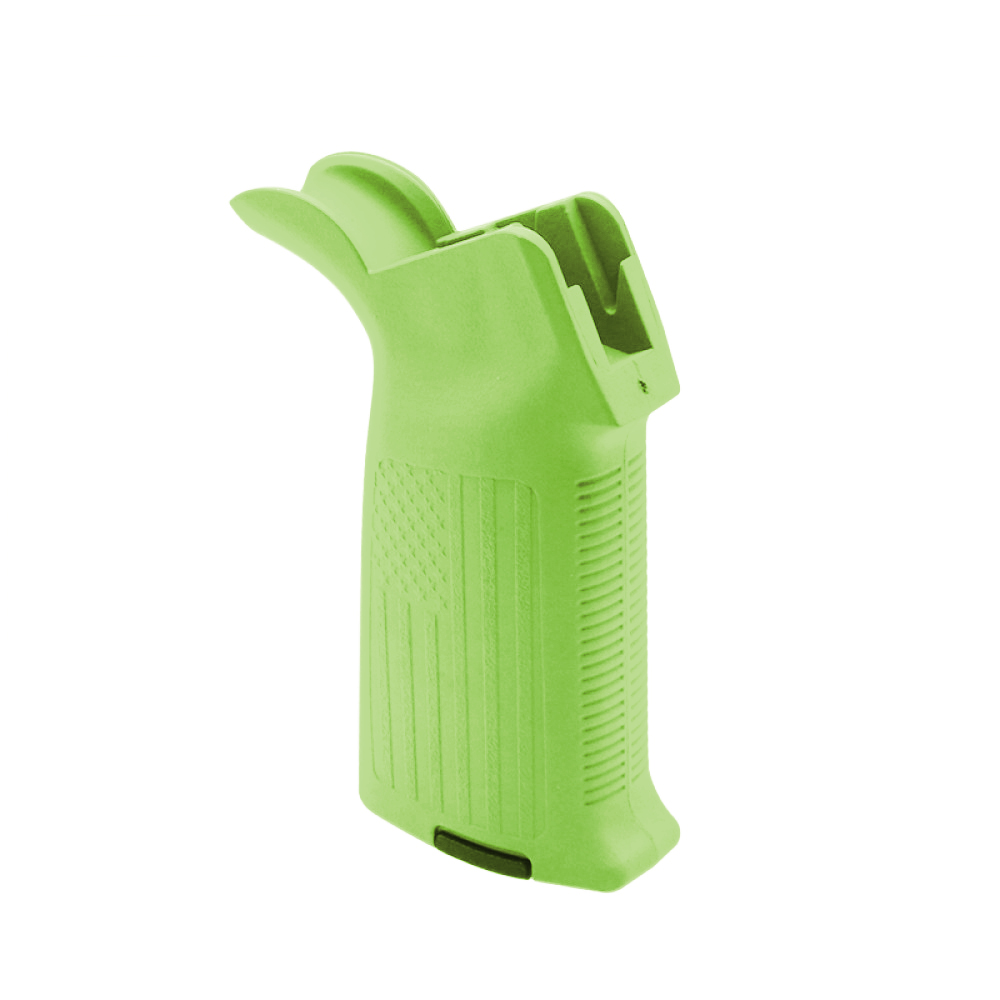 AR-15/10 A2 Style Pistol Grip with USA FLAG PATTERN- Cerakote Zombie Green