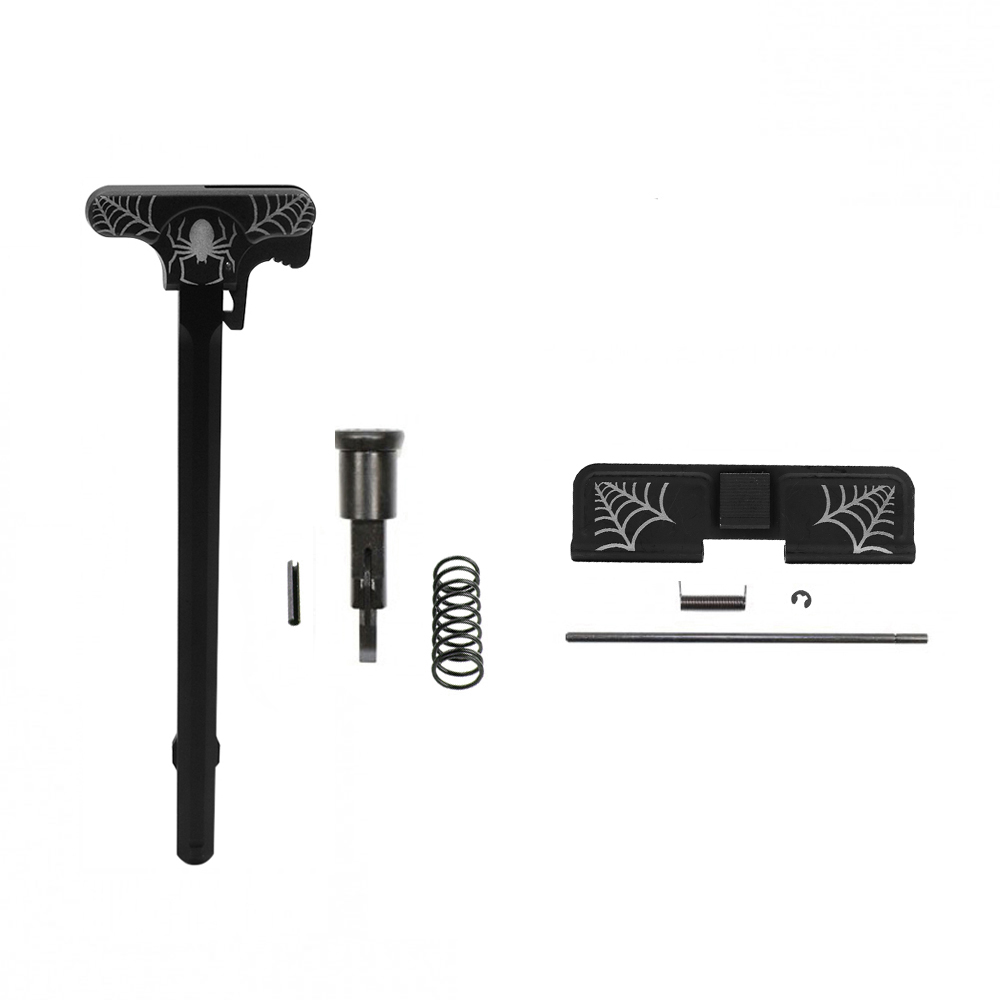 AR-15 Tactical Charging Handle, Dust Cover, and Forward Assist Kit - SPIDER