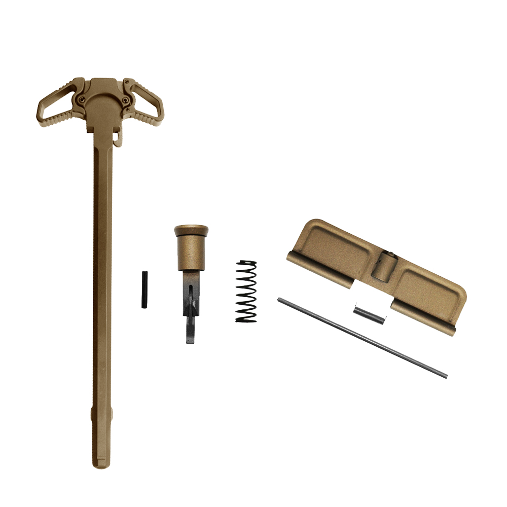 AR-10/LR-308 Charging Handle Ambidextrous Forward Assist and Ejection Cover Door - Cerakote Burnt Bronze