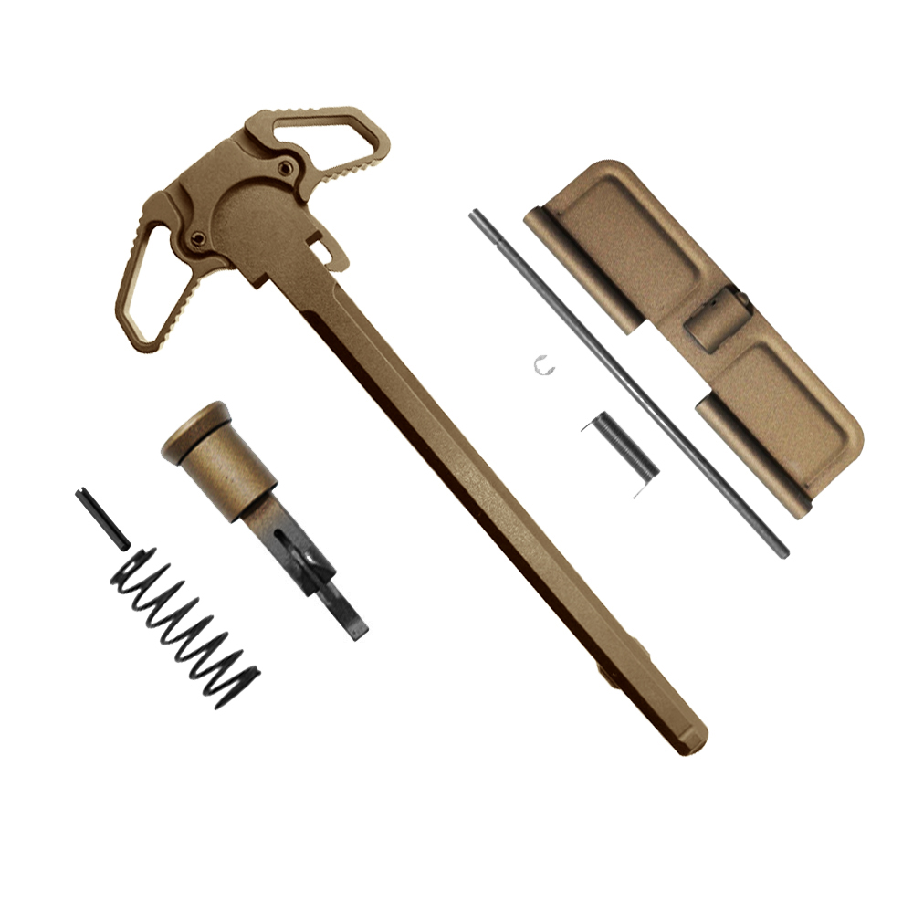 AR-15 Charging Handle Ambidextrous Forward Assist and Ejection Cover Door - Cerakote Burnt Bronze