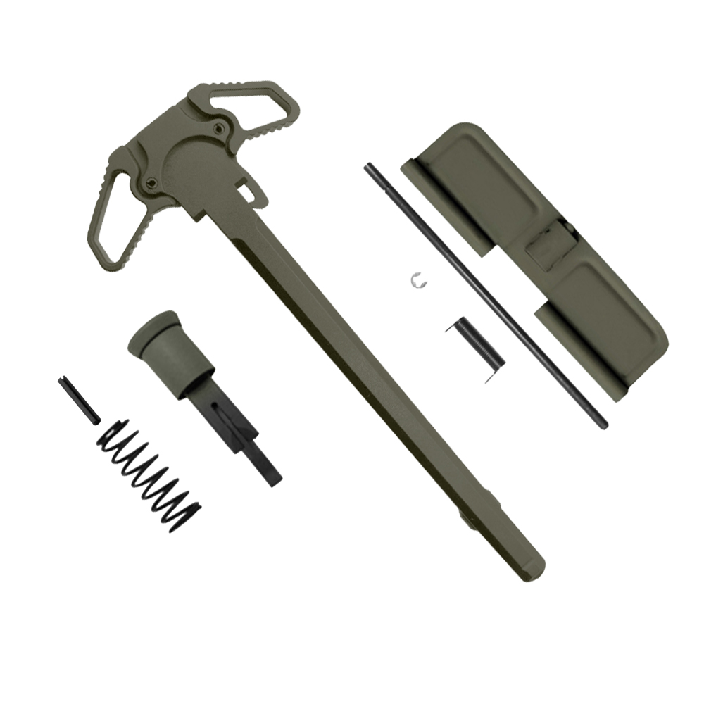 AR-15 Charging Handle Ambidextrous Forward Assist and Ejection Cover Door - Cerakote OD Green