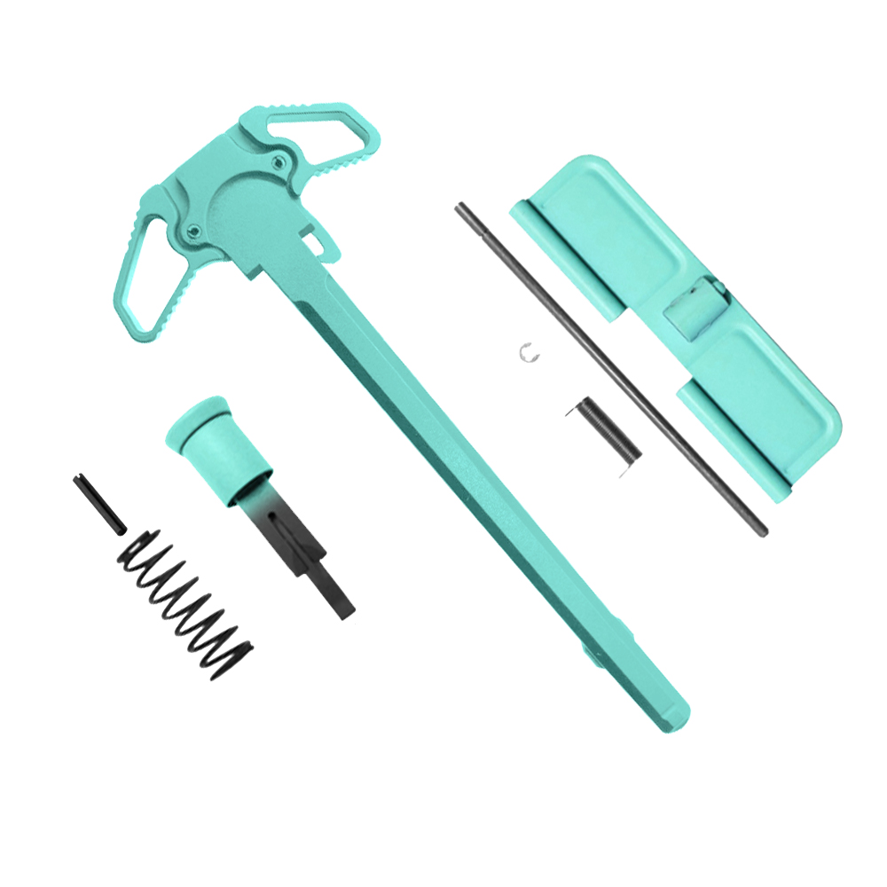 AR-15 Charging Handle Ambidextrous Forward Assist and Ejection Cover Door - Cerakote Robins Egg