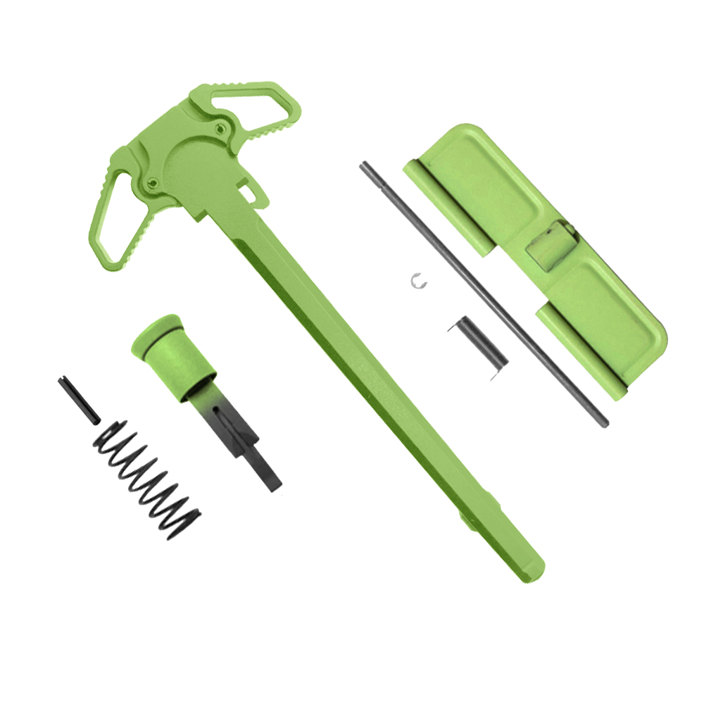 AR-15 Charging Handle Ambidextrous Forward Assist and Ejection Cover Door - Cerakote Zombie Green