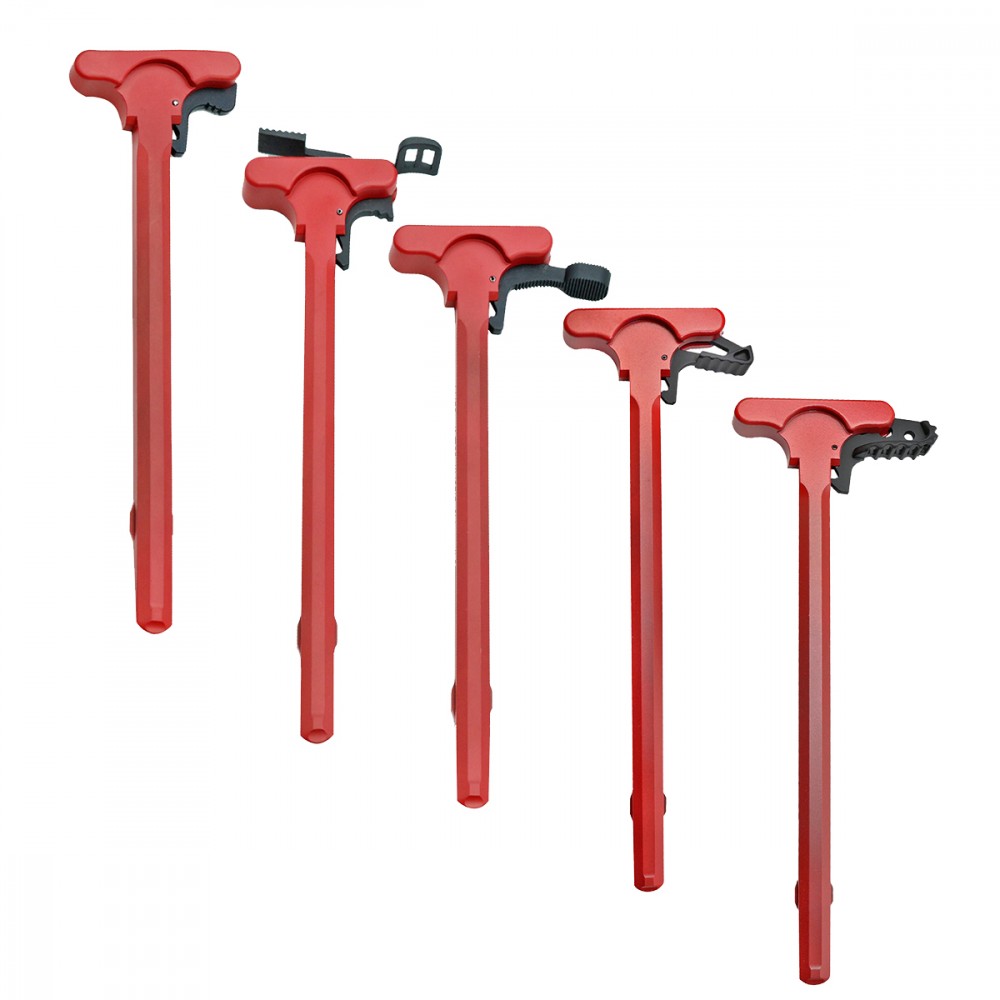 AR-15 Tactical Charging Handle  - Cerakote Red - with LATCH OPTION