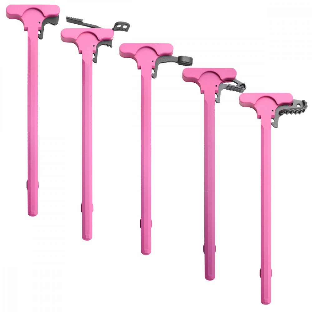 AR-10/LR-308 Tactical Charging Handle - Cerakote Pink - with LATCH OPTION