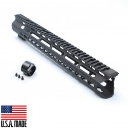AR15 15" Super Slim Light Keymod Free Float Handguard  -BLACK- (MADE IN USA)