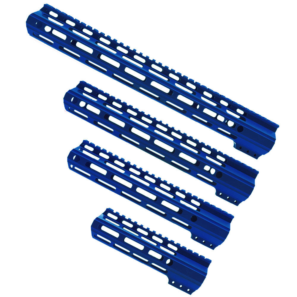 AR-15 M-Lok Super Slim Light Free Float Handguard  (MADE IN USA) - Cerakot Blue Flame - Options Available
