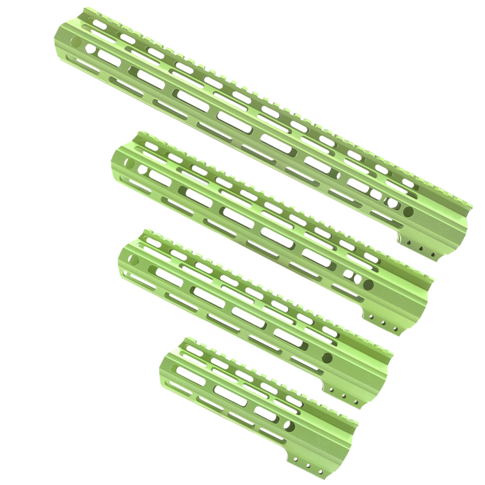 AR-15 M-Lok Super Slim Light Free Float Handguard  (MADE IN USA) - Zombie Green - Options Available