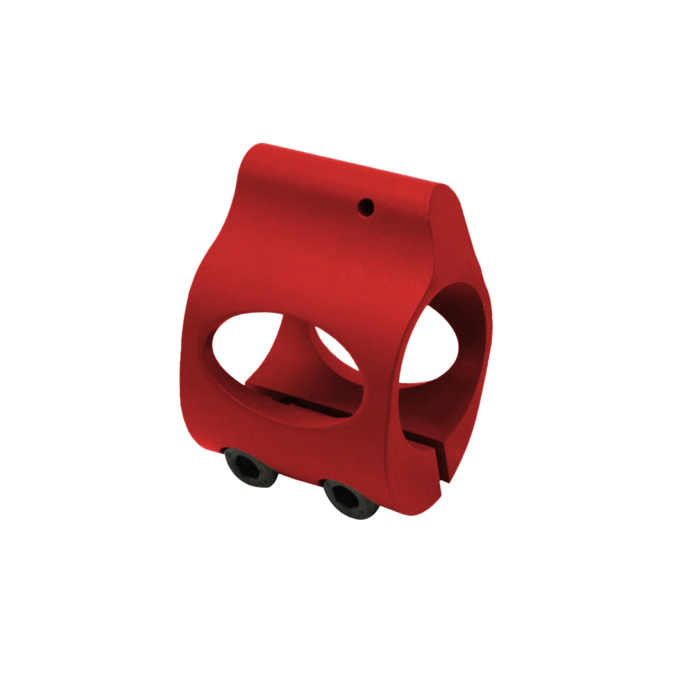 .750 Low Profile Steel Gas Block with CLAMP-ON - Cerakote RED