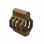 .750 Low Profile Steel Gas Block Caged with Roll Pins & Wrench -Cerakote Burnt Bronze (MADE IN USA)