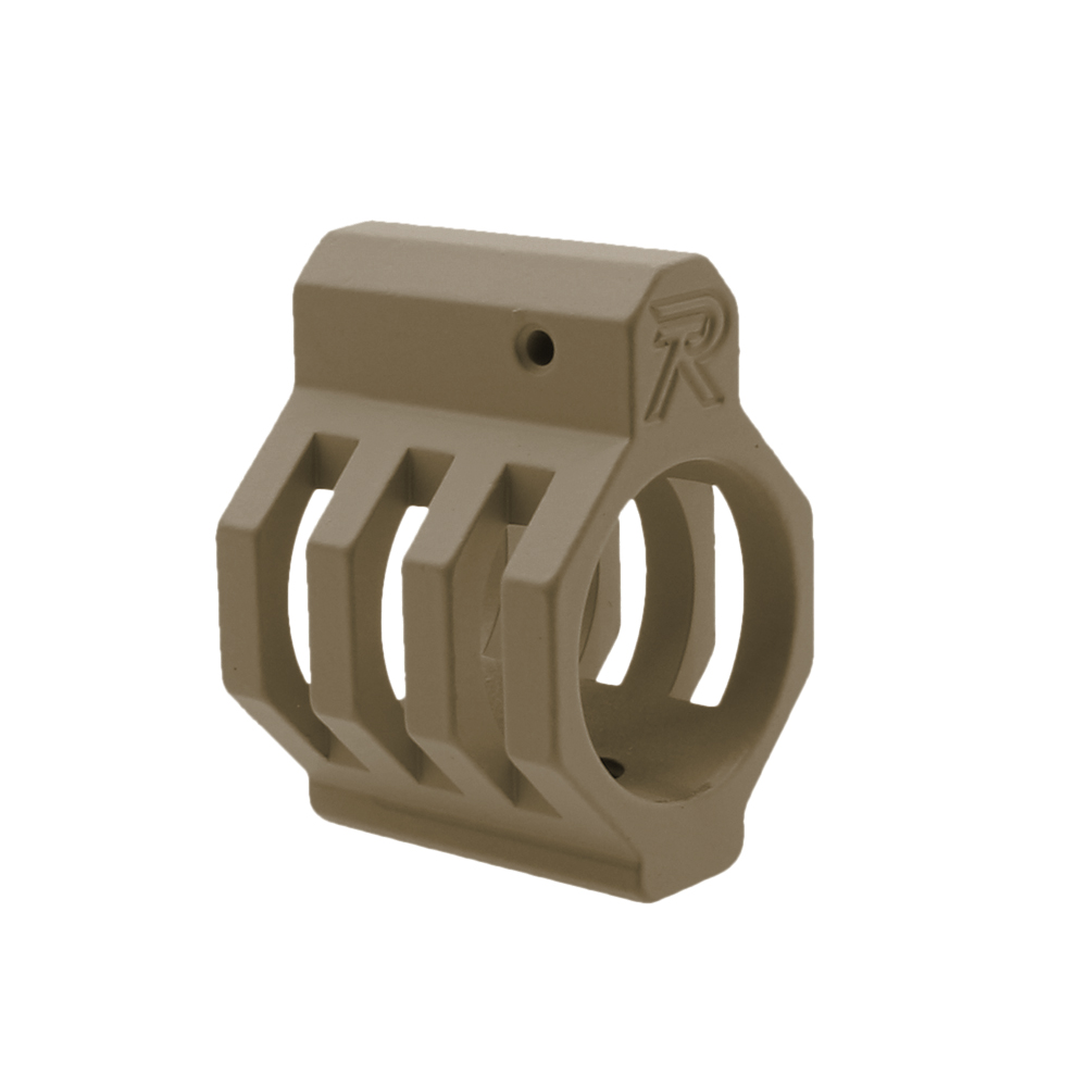 .750 Low Profile Steel Gas Block Caged with Roll Pins & Wrench -Cerakote FDE (MADE IN USA)