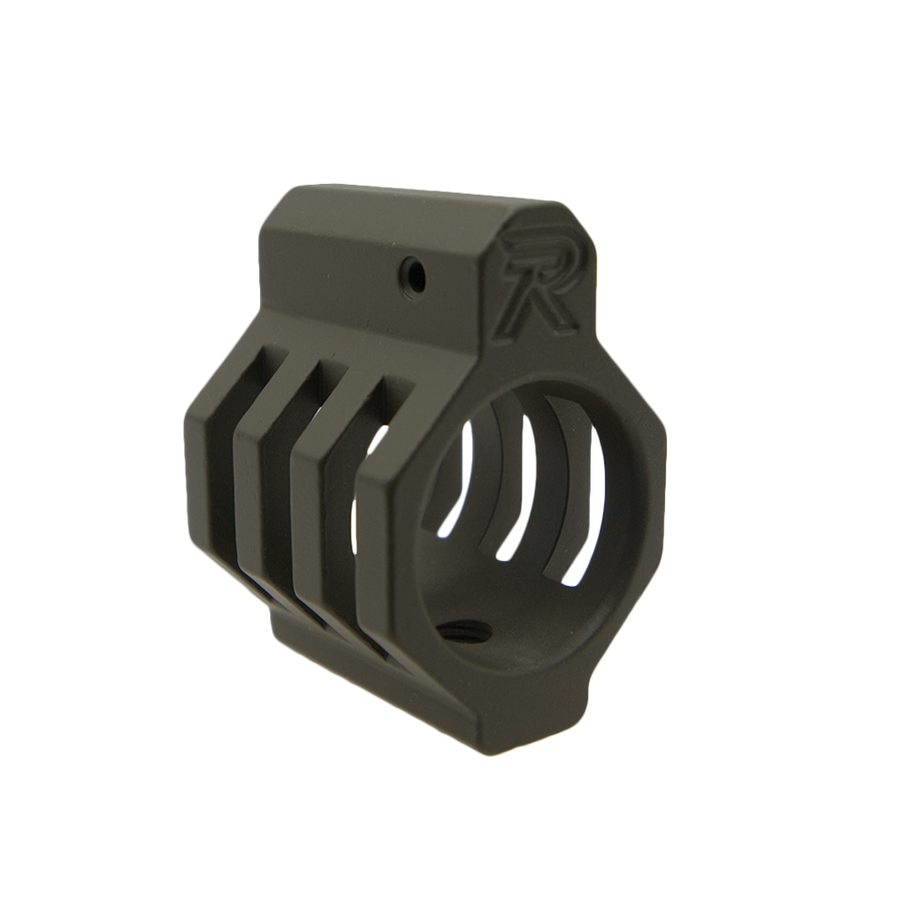 .750 Low Profile Steel Gas Block Caged with Roll Pins & Wrench -Cerakote ODG (MADE IN USA)
