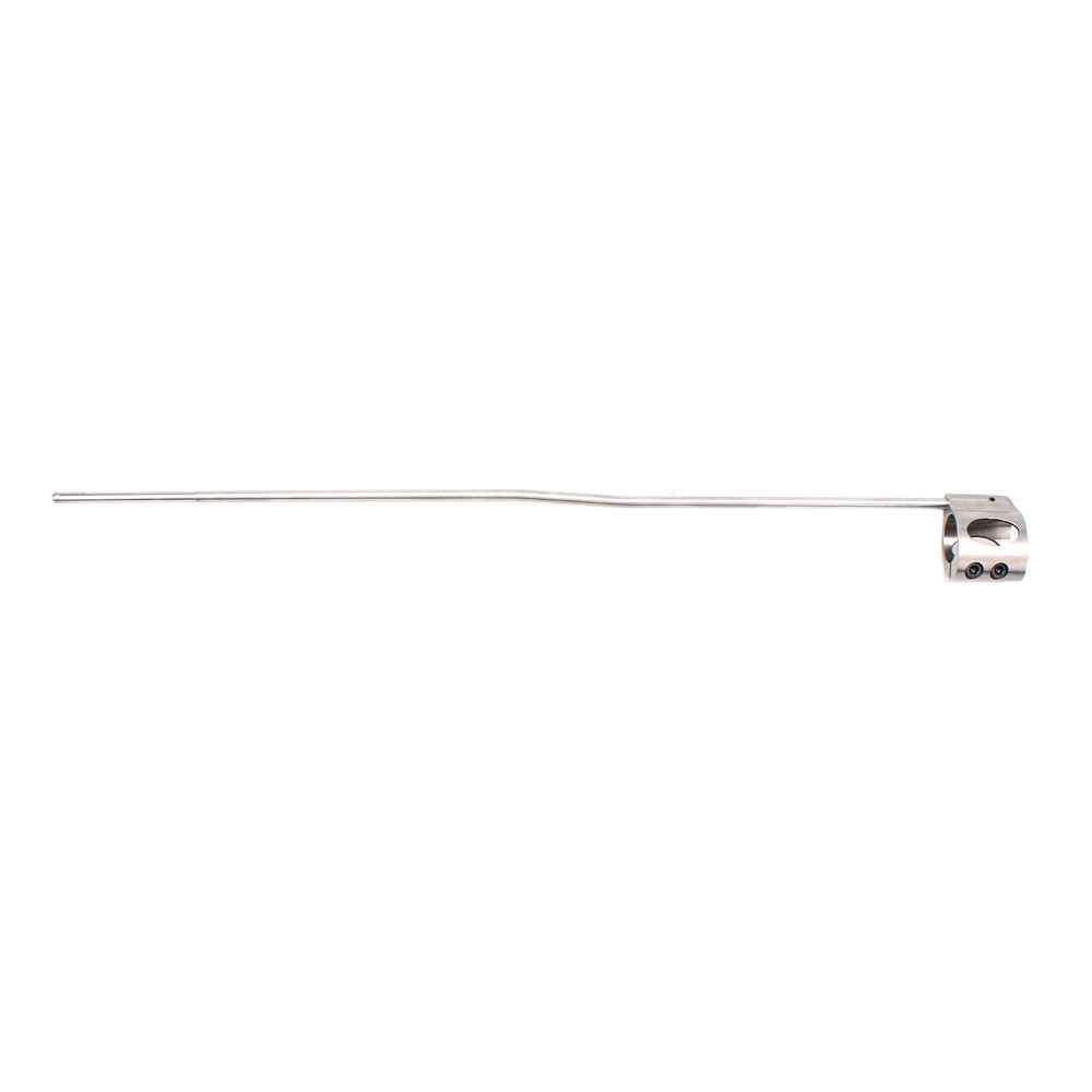 .750 Stainless Low Profile Steel Clamp-On Gas Block and  Sliver Rifle Length Gas Tube - Assembled