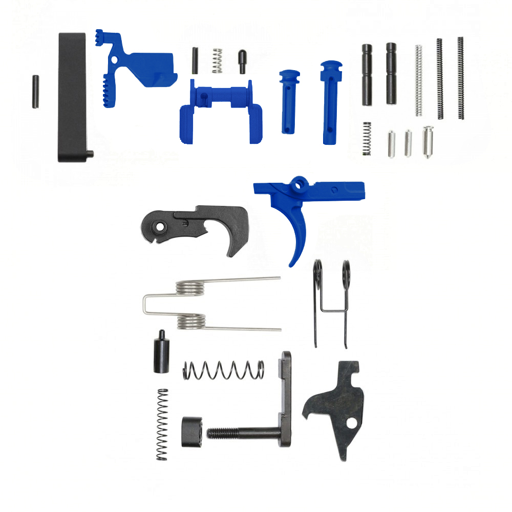 CERAKOTE BLUE FLAME | AR-15 Lower Receiver Parts Kit (Without Grip & Screw) 