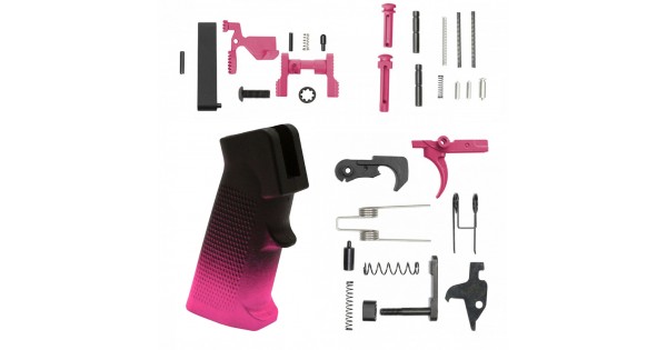 CERAKOTE GRADIENT PINK| AR-15 Lower Receiver Parts Kit W/ Safety Option ...