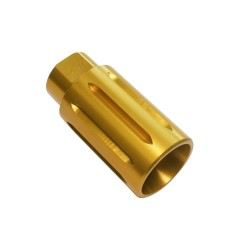 AR-10/LR-308 Flash Can Muzzle Brake - Aluminum - Anodized Gold 