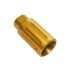 AR-15/.223/5.56 Flash Can Muzzle Brake - Aluminum - Anodized Gold  
