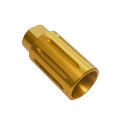 AR-9/9X19 Flash Can Muzzle Brake - Aluminum - Anodized Gold 