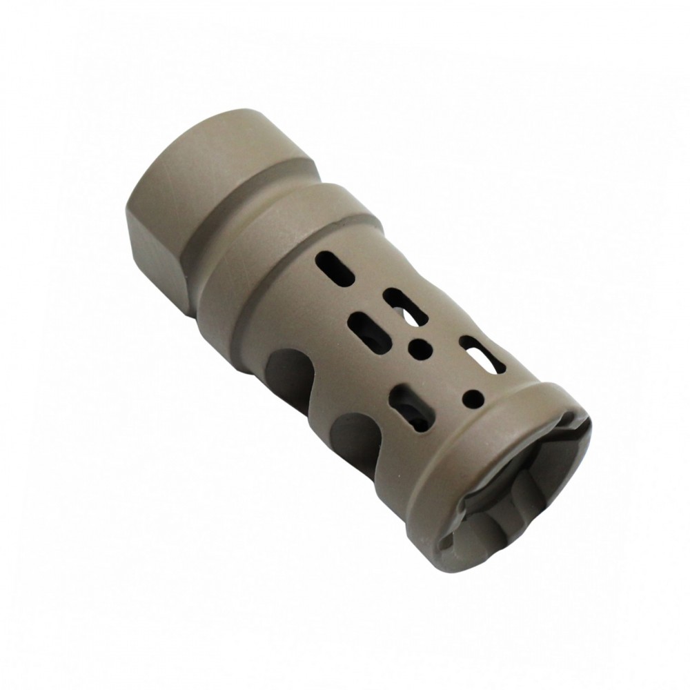 AR10 .308 7.62 Triple Port Steel Muzzle Brake Break Compensator 5/8x24  Thread Pitch (Includes Jam Nut) - Total War Tactical