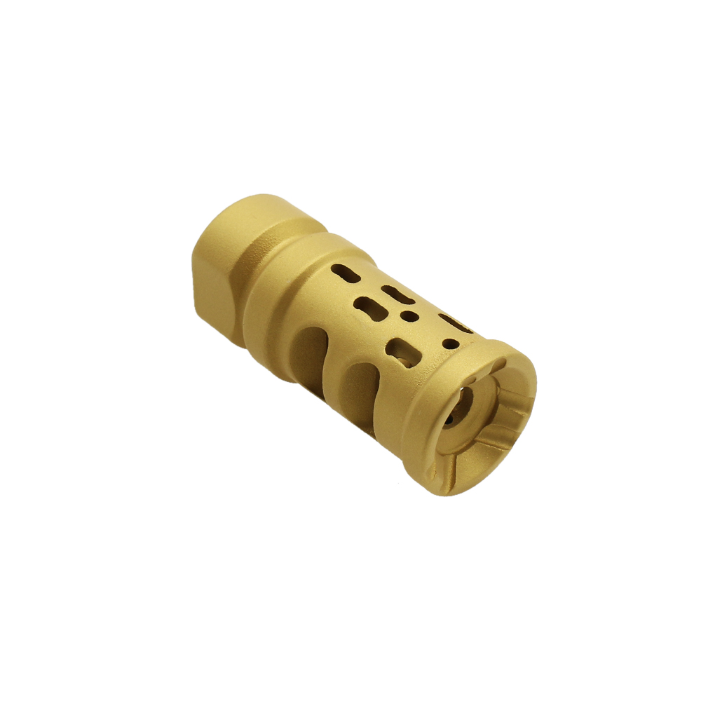AR-15/.223/5.56 Ported Muzzle Brake Compensator ½”x28- Cerakote Gold
