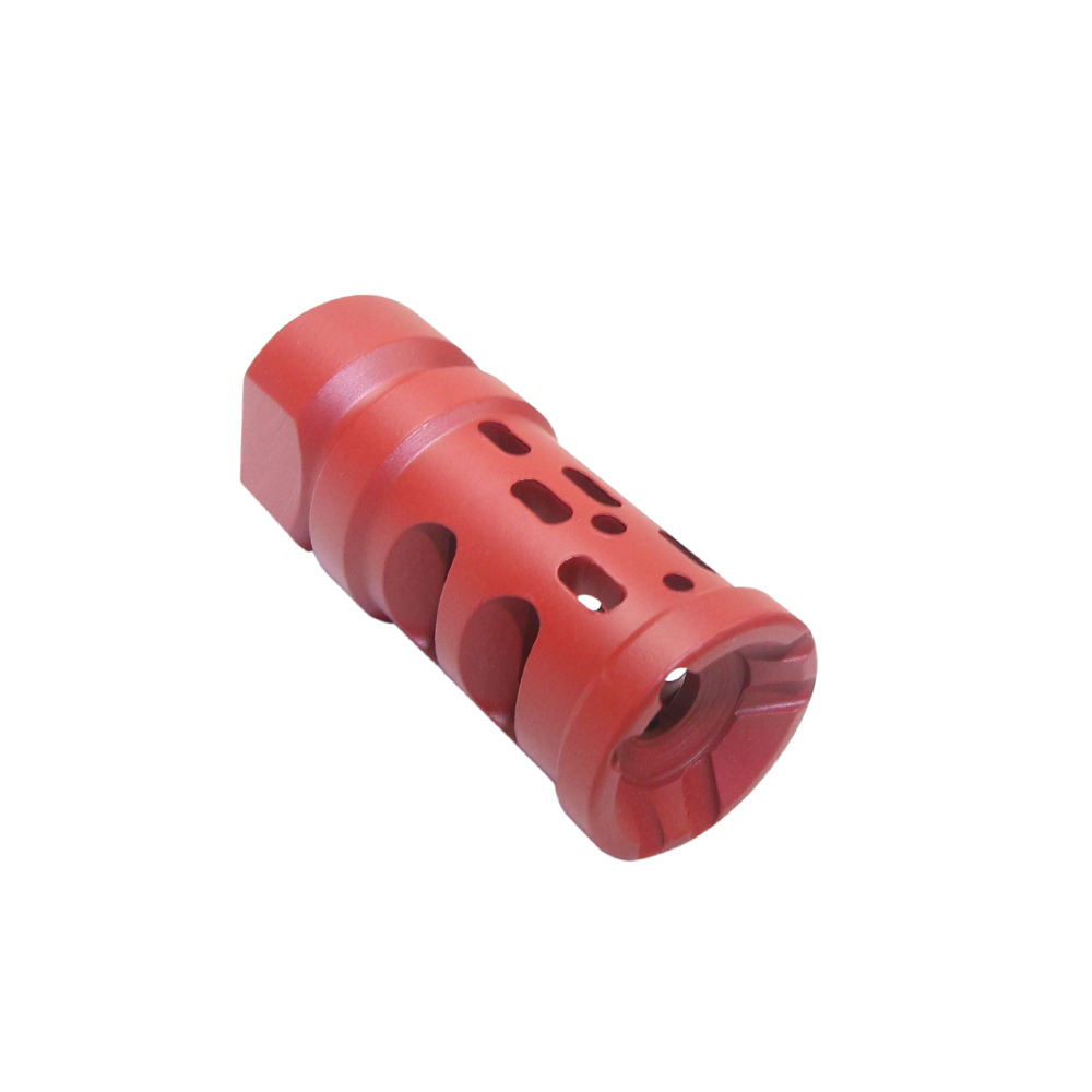 AR-15/.223/5.56 Ported Muzzle Brake Compensator ½”x28- Cerakote Red