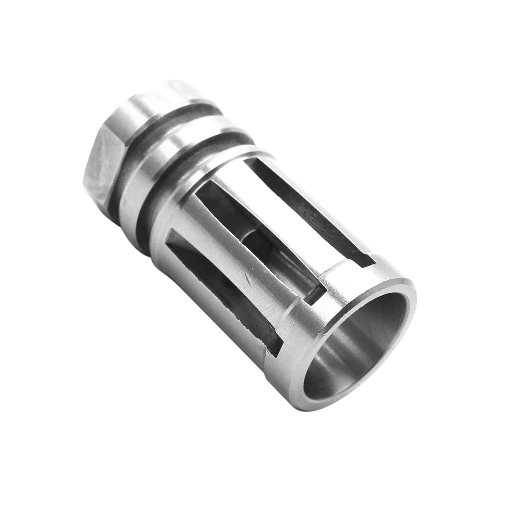 AR-9/9X19 Stainless Steel Muzzle Brake for 1/2"x36  Pitch - 5 Ports