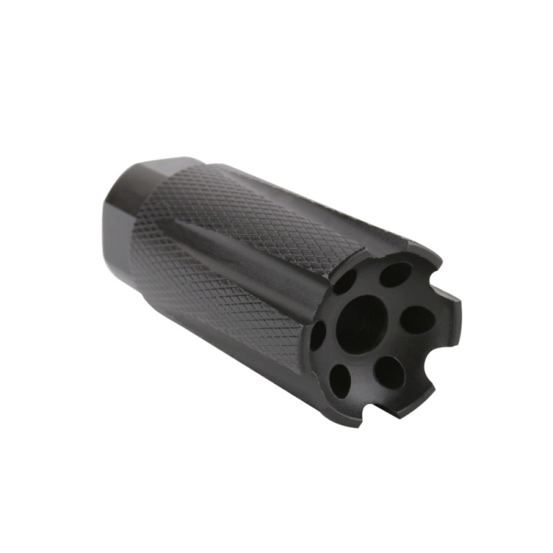AR-15/.223/5.56 Low Concussion Muzzle Brake 1/2"x28 Pitch TPI Knurled -6 ports