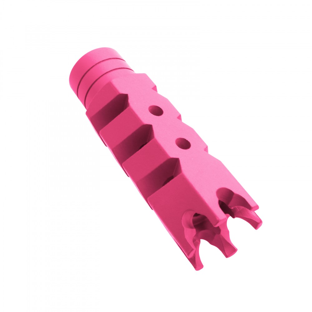 AR-15/.223/5.56 Shark Muzzle Brake 1/2x28 Pitch Thread - Cerakote Pink