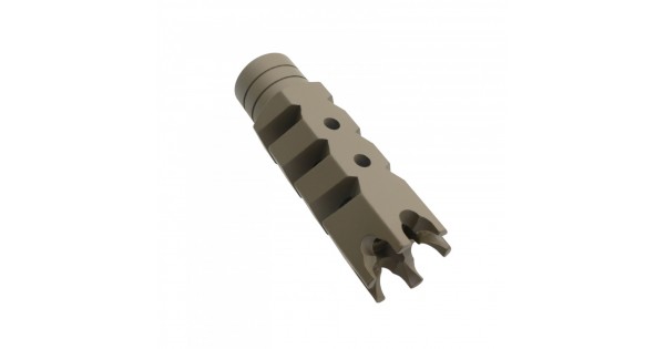 5/8-24 Steel Shark Muzzle Brake For .308, .300 Blackout, 7.62mm Rifles - Includes Washer