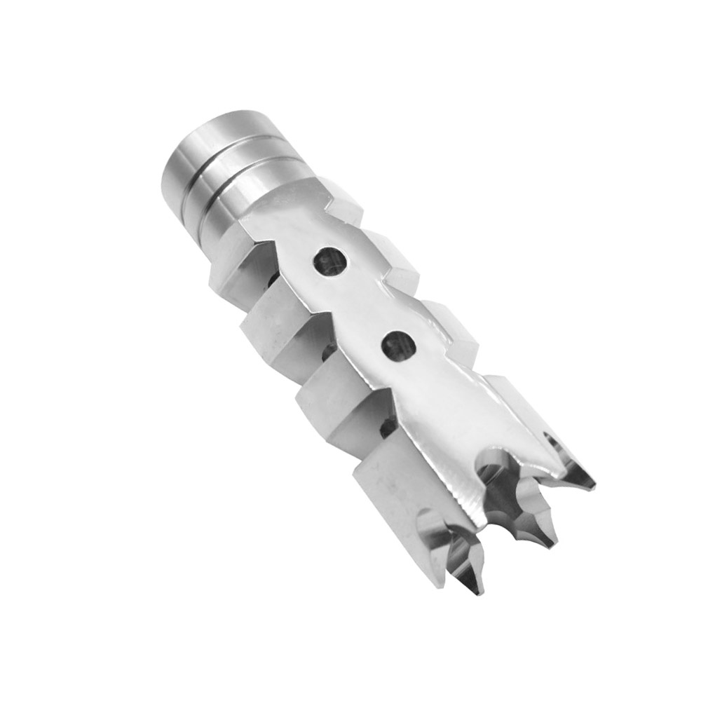 AR-10/LR-308 Shark Stainless Muzzle Brake 5/8x24 Pitch Thread