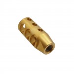 AR-15/.223/5.56 Compact Muzzle Brake for 1/2"x28 Pitch  -  Gold Finish