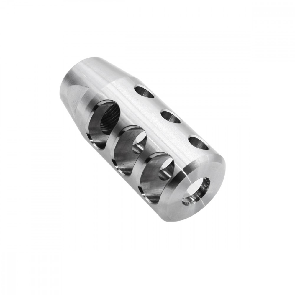 AR-10/LR-308 Compact Stainless Muzzle Brake 5/8"x24 Pitch (Made In USA) Version 