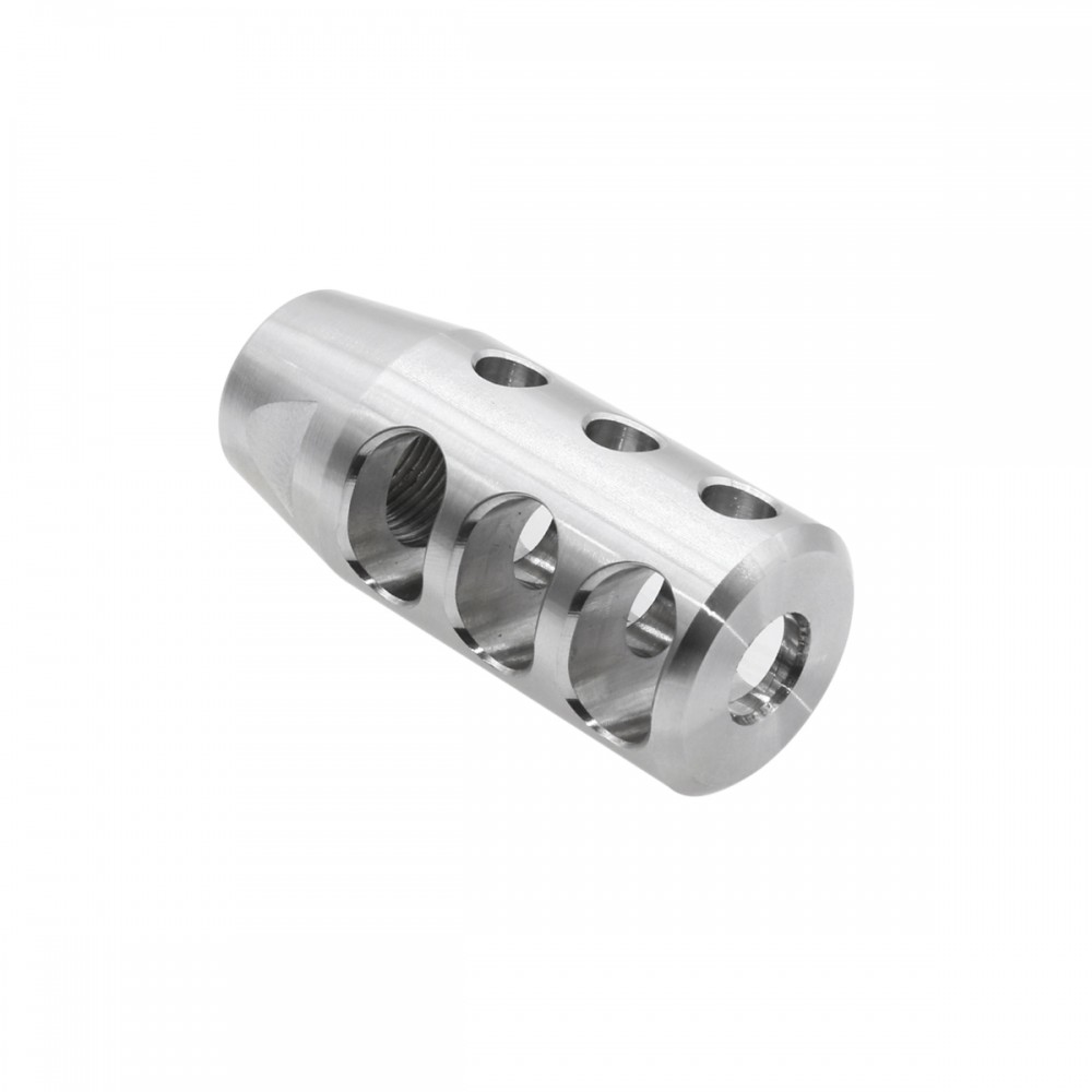 AR-10/LR-308 Compact Stainless Muzzle Brake 5/8"x24 Pitch (Made In USA) Version 