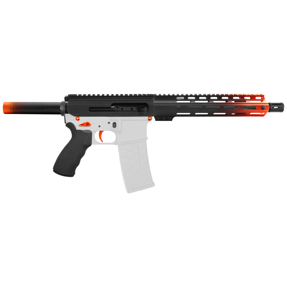 AR-15 5.56 NATO 10.5'' PISTOL KIT - SIDE-CHARGING UPPER WITH 10'' HANDGUARD - CERAKOTE GRADIENT HUNTER ORANGE