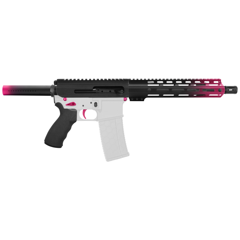 AR-15 5.56 NATO 10.5'' PISTOL KIT - SIDE-CHARGING UPPER WITH 10'' HANDGUARD - CERAKOTE GRADIENT PINK