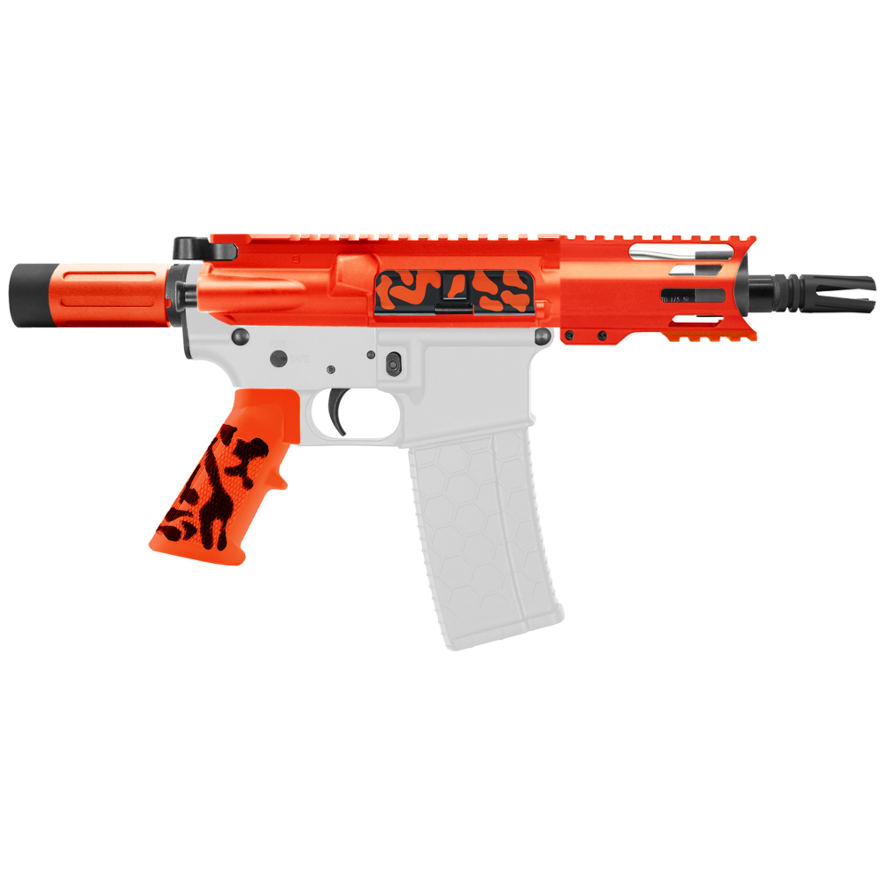 AR-15 5.56 NATO 5'' PISTOL KIT - FORGED UPPER WITH 4'' HANDGUARD C CUT - CERAKOTE CAMO ORG