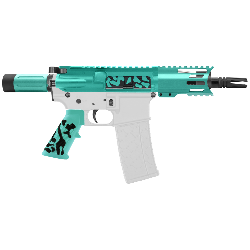 AR-15 5.56 NATO 5'' PISTOL KIT - FORGED UPPER WITH 4'' HANDGUARD C CUT - CERAKOTE CAMO RGB