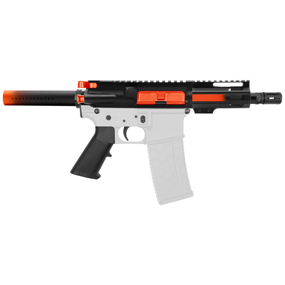 AR-15 5.56 NATO 5'' PISTOL KIT - FORGED UPPER WITH 4'' HANDGUARD - CERAKOTE GRADIENT HUNTER ORANGE