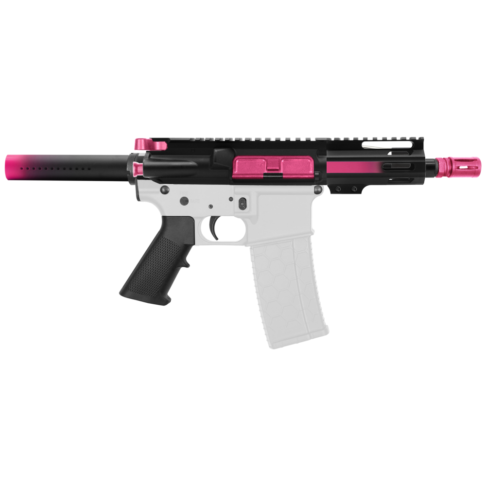 AR-15 5.56 NATO 5'' PISTOL KIT - FORGED UPPER WITH 4'' HANDGUARD - CERAKOTE GRADIENT PINK