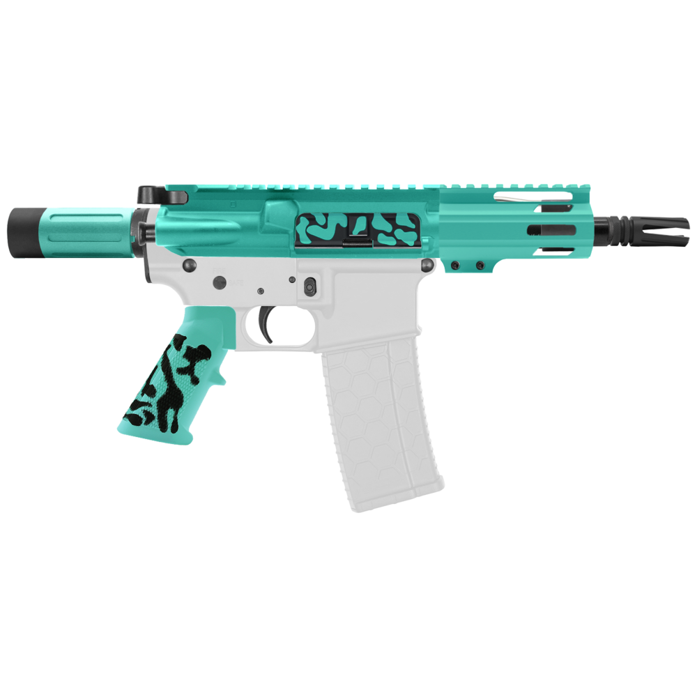 AR-15 5.56 NATO 5'' PISTOL KIT - FORGED UPPER WITH 4'' HANDGUARD- V3 - CERAKOTE CAMO RGB