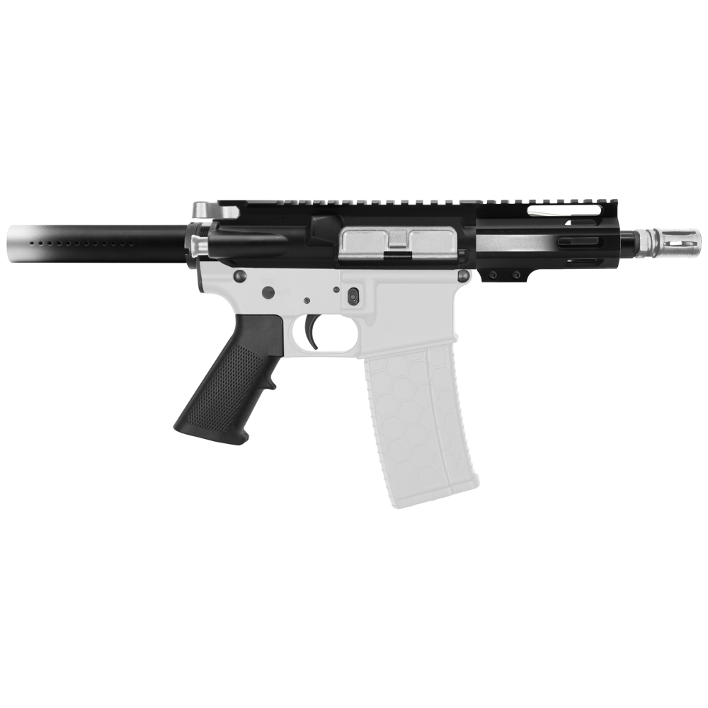 AR-15 5.56 NATO 5'' PISTOL KIT - FORGED UPPER WITH 4'' HANDGUARD - CERAKOTE GRADIENT GLACIER SILVER