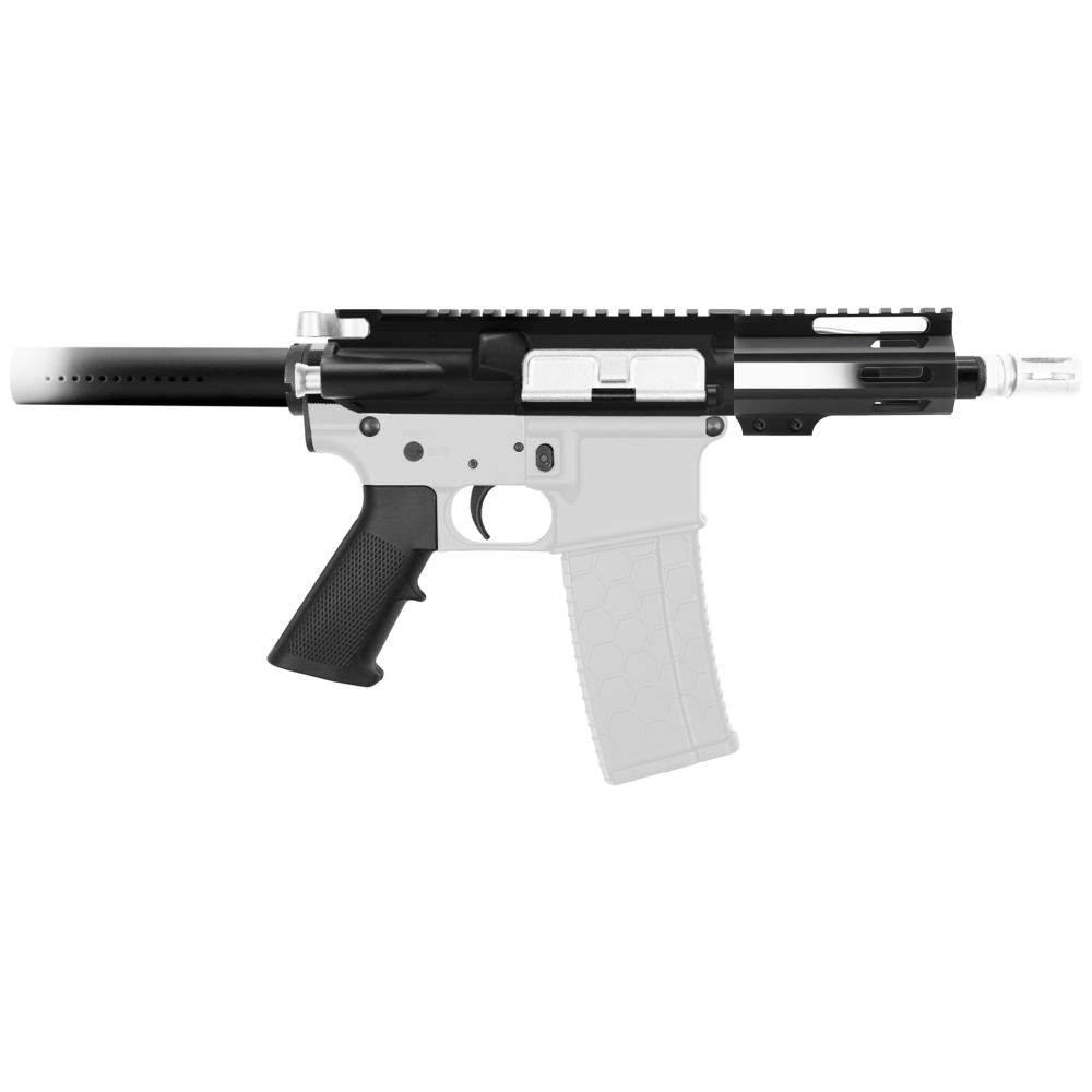 AR-15 5.56 NATO 5'' PISTOL KIT - FORGED UPPER WITH 4'' HANDGUARD - CERAKOTE GRADIENT BRIGHT WHITE