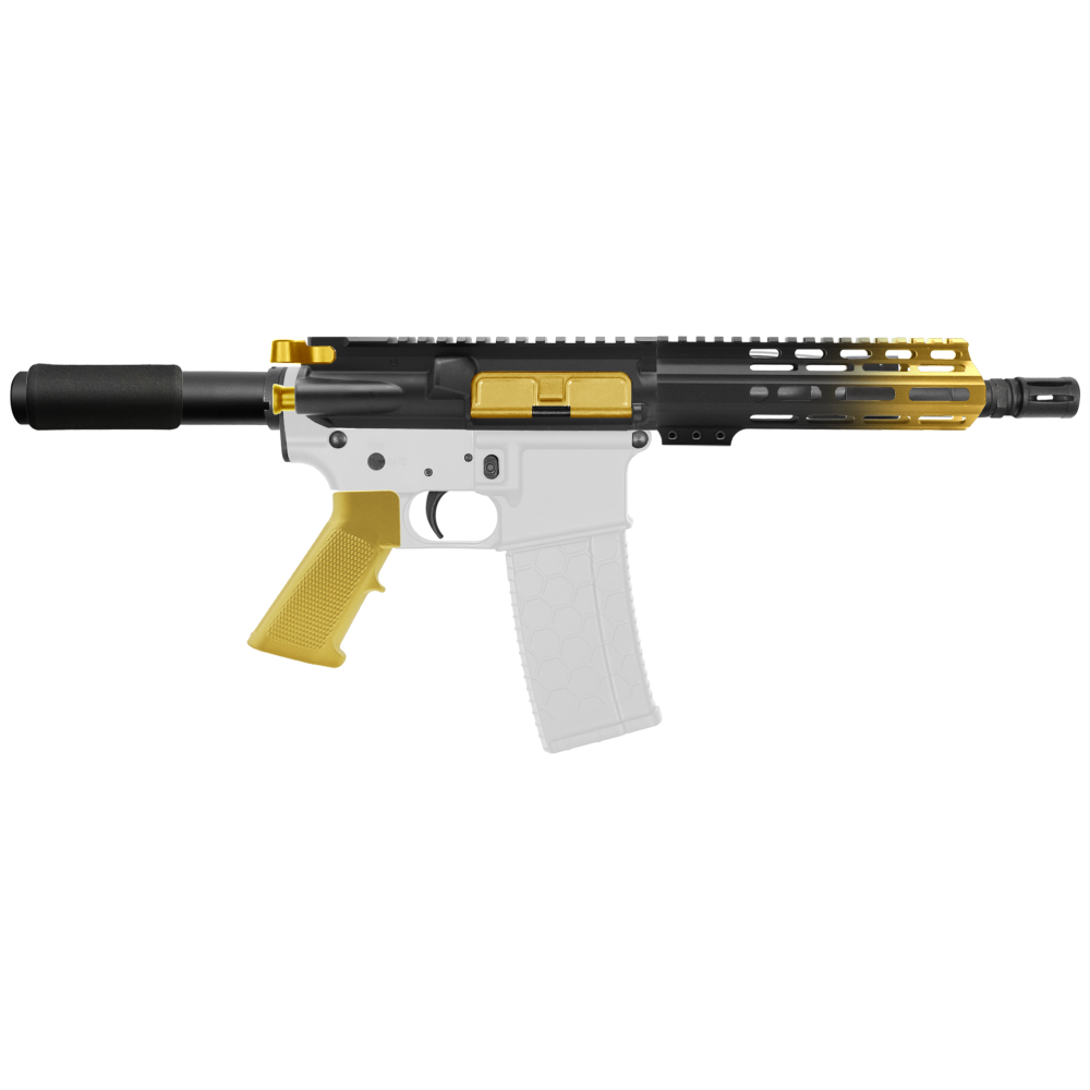 AR-15 5.56 NATO 7.5'' PISTOL KIT - FORGED UPPER WITH 7'' HANDGUARD - CERAKOTE GRADIENT GOLD