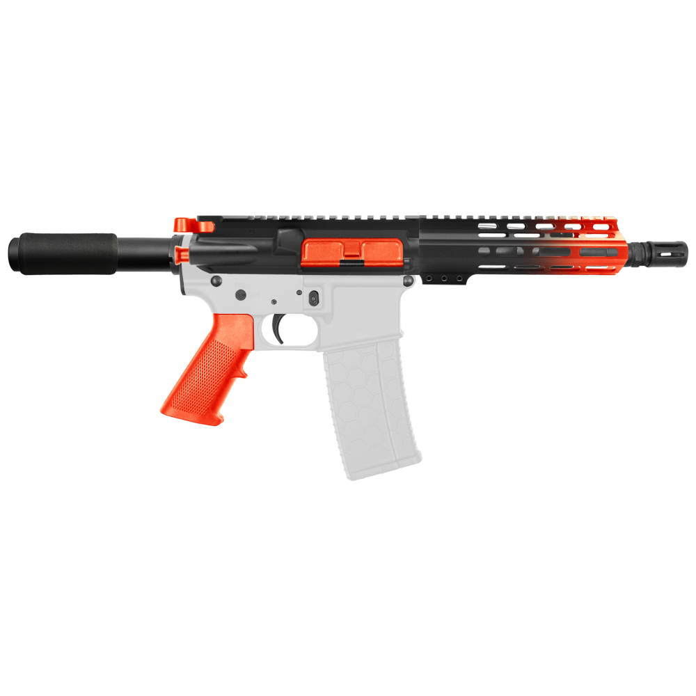 AR-15 5.56 NATO 7.5'' PISTOL KIT - FORGED UPPER WITH 7'' HANDGUARD - CERAKOTE GRADIENT HUNTER ORANGE