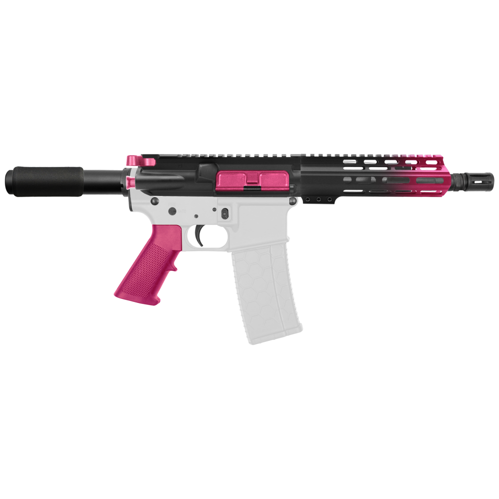 AR-15 5.56 NATO 7.5'' PISTOL KIT - FORGED UPPER WITH 7'' HANDGUARD - CERAKOTE GRADIENT PINK